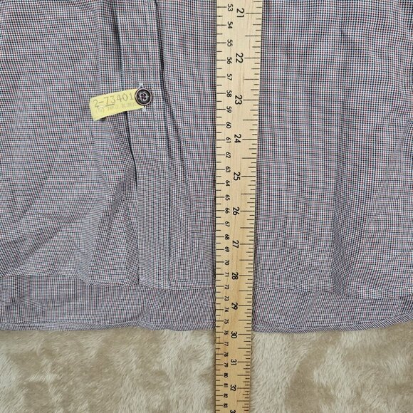 Ted Baker London Button-Down Shirt Multicolor Plaid Long Sleeve Men's Size 5 - Picture 4 of 10